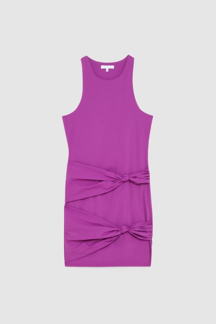 Abito mini con nodi, Viola, Patrizia Pepe