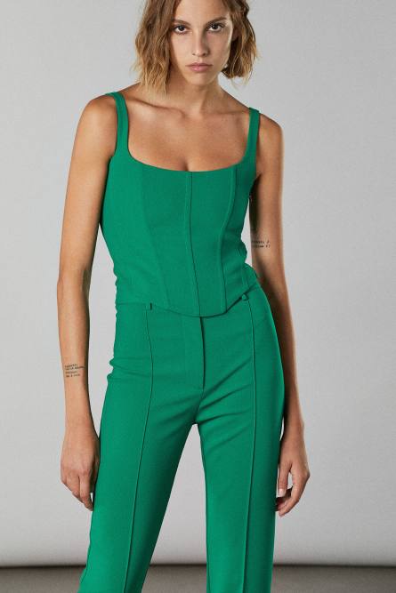 Top Bustier, Verde, Patrizia Pepe