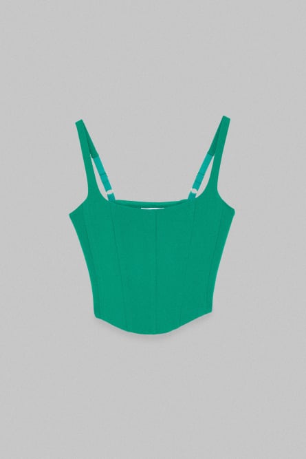Top Bustier, Verde, Patrizia Pepe