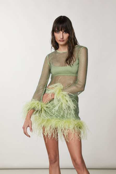 Soft shirt with rhinestones, Green, Patrizia Pepe