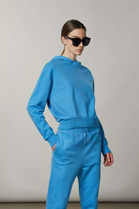 Hoodie, Light Blue, Patrizia Pepe