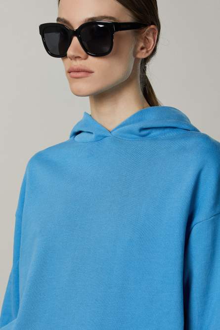 Hoodie, Light Blue, Patrizia Pepe