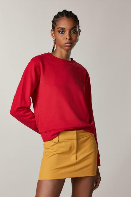 Round-neck sweatshirt, Red, Patrizia Pepe