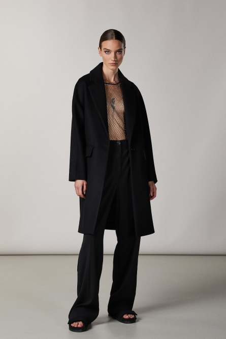 Cashmere coat, Black, Patrizia Pepe