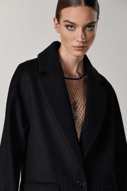Cashmere coat, Black, Patrizia Pepe
