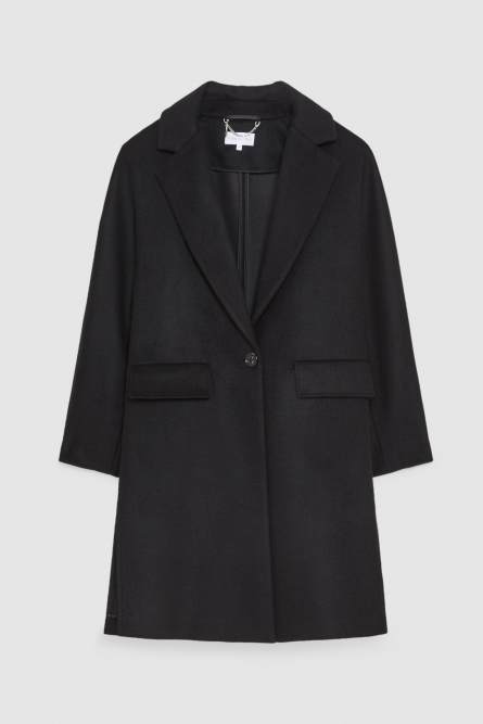 Cashmere coat, Black, Patrizia Pepe