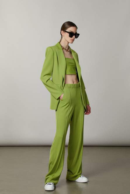 Boyfriend pants, Green, Patrizia Pepe
