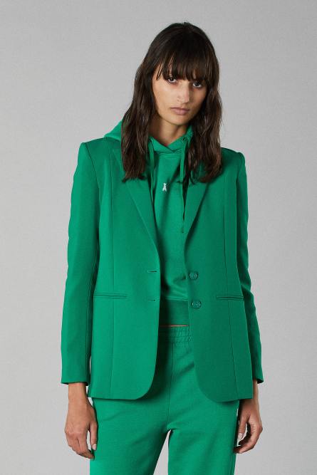 2-button jacket, Green, Patrizia Pepe