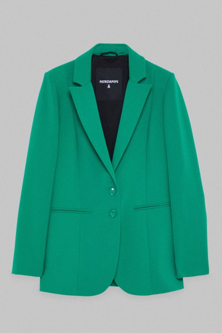 2-button jacket, Green, Patrizia Pepe