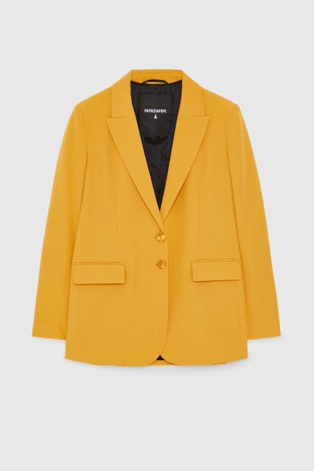 Maskulin geschnittener 2-Knopf-Blazer, Gelb, Patrizia Pepe