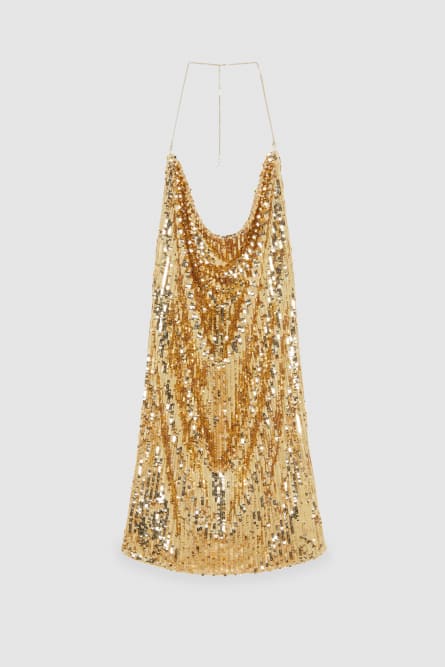 All-over sequin dress, Gold, Patrizia Pepe