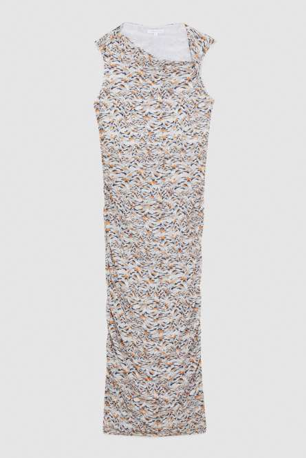 Abito tubino in tulle stretch, Arancione, Patrizia Pepe