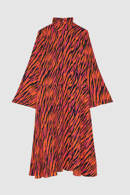 Back-neck dress, Orange, Patrizia Pepe