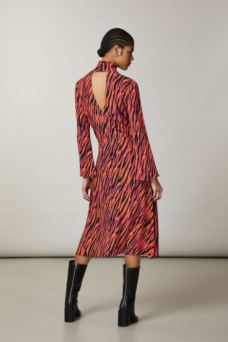 Back-neck dress, Orange, Patrizia Pepe