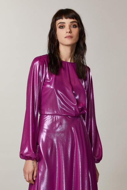 Georgette midi dress, Purple, Patrizia Pepe