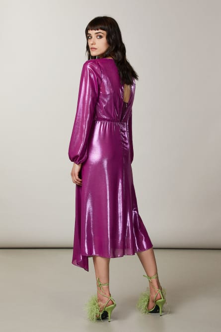 Georgette midi dress, Purple, Patrizia Pepe