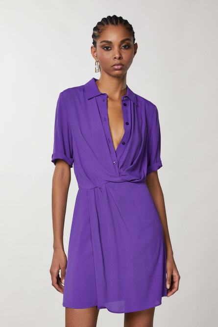 Mini shirt dress, Purple, Patrizia Pepe