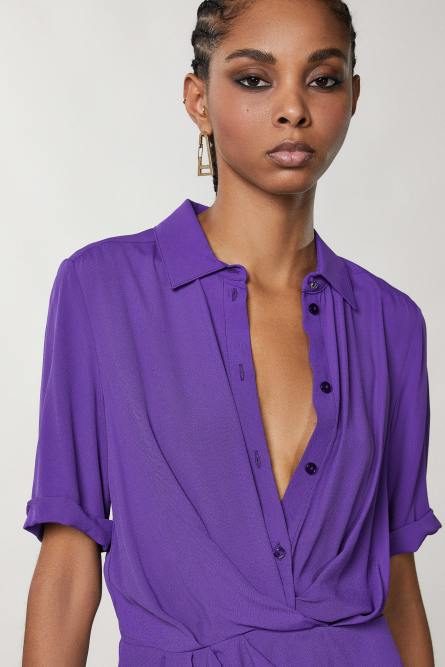 Mini shirt dress, Purple, Patrizia Pepe
