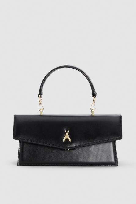 Fly Bamby leather shoulder bag, Black, Patrizia Pepe