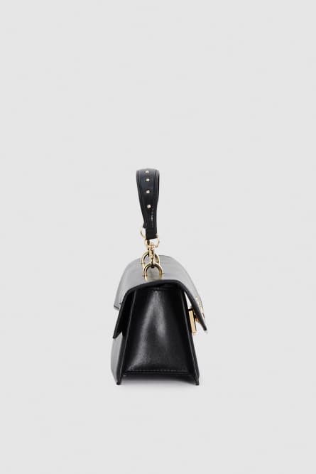 Fly Bamby leather shoulder bag, Black, Patrizia Pepe