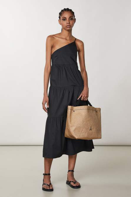 Широкая сумка на плечо, Бежевый, Patrizia Pepe