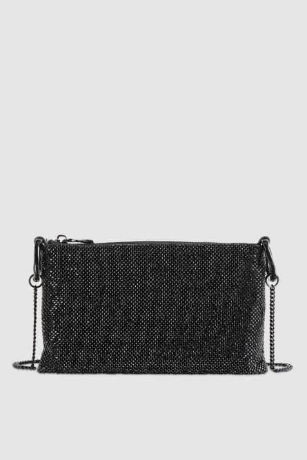 Pochette Maxicadena Strass, Negro