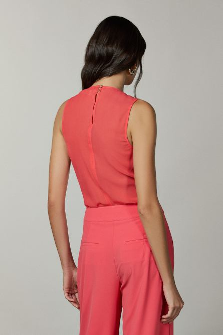 Silk bodysuit top, Pink, Patrizia Pepe