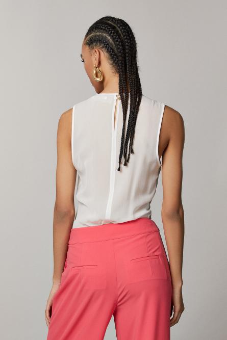 Silk bodysuit top, White, Patrizia Pepe