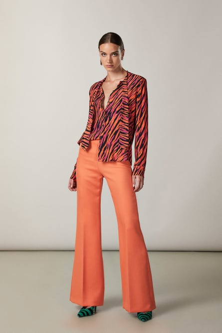 Shirt & tie, Orange, Patrizia Pepe