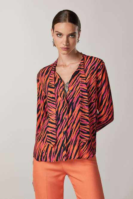 Shirt & tie, Orange, Patrizia Pepe