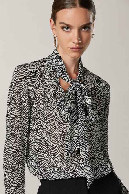 Hemdbluse mit Schluppe, Mehrfarbig, Patrizia Pepe