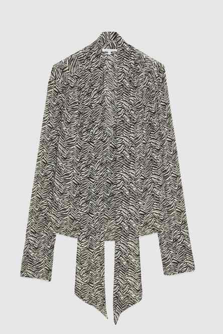 Hemdbluse mit Schluppe, Mehrfarbig, Patrizia Pepe