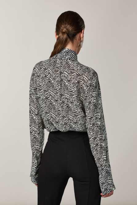 Hemdbluse mit Schluppe, Mehrfarbig, Patrizia Pepe