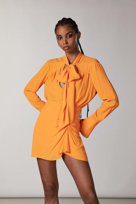 Essential viscose shirt, Orange, Patrizia Pepe