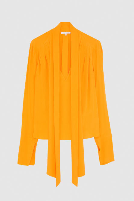 Essential viscose shirt, Orange, Patrizia Pepe