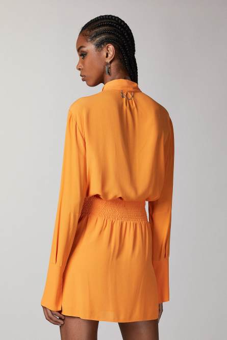 Essential viscose shirt, Orange, Patrizia Pepe