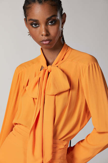 Essential viscose shirt, Orange, Patrizia Pepe