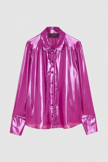 Shirt & bow tie, Purple, Patrizia Pepe