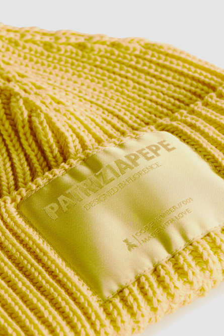 Ribbed fabric hat, Yellow, Patrizia Pepe