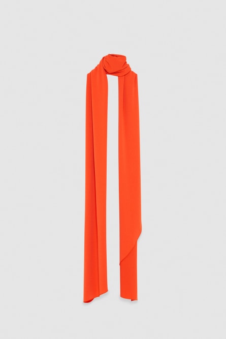 Crepe jersey scarf, Orange, Patrizia Pepe