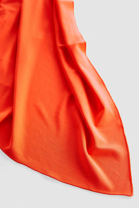 Crepe jersey scarf, Orange, Patrizia Pepe