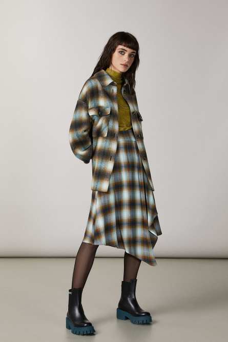 Check skirt, Multicolor, Patrizia Pepe