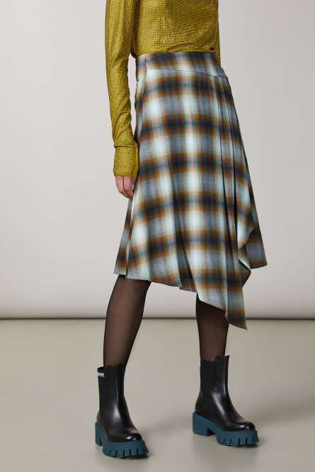 Check skirt, Multicolor, Patrizia Pepe
