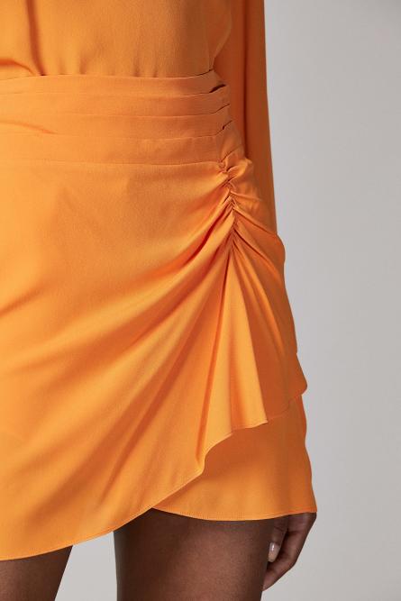 Draped mini skirt, Orange, Patrizia Pepe