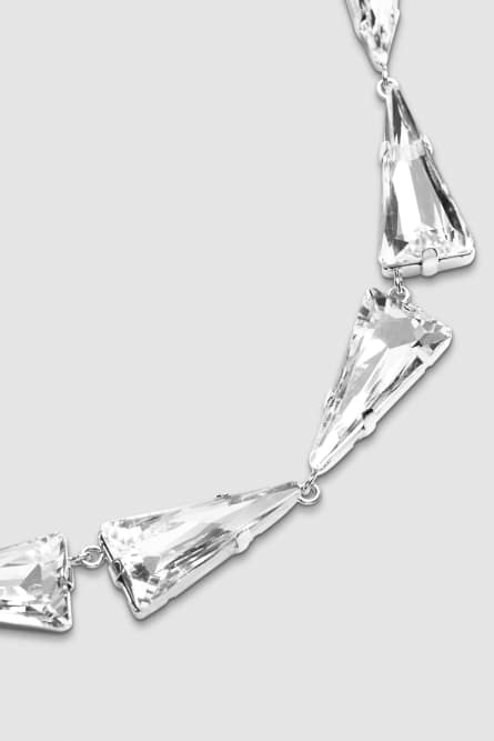 Brass and glass necklace, Silver, Patrizia Pepe