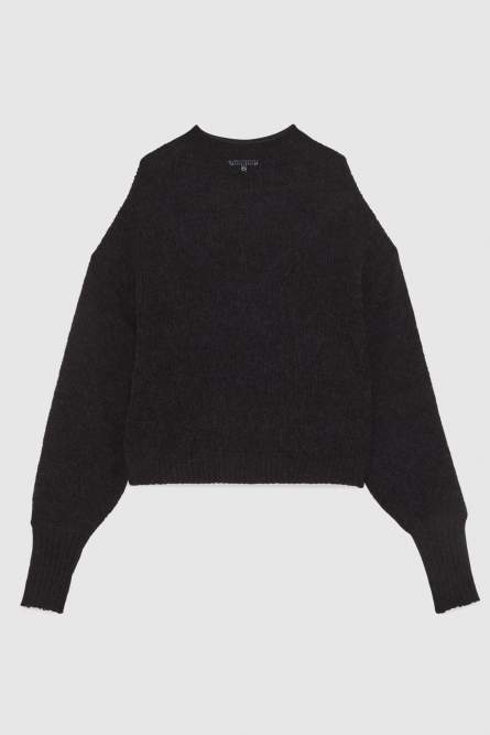 Funnel-neck sweater, Black, Patrizia Pepe