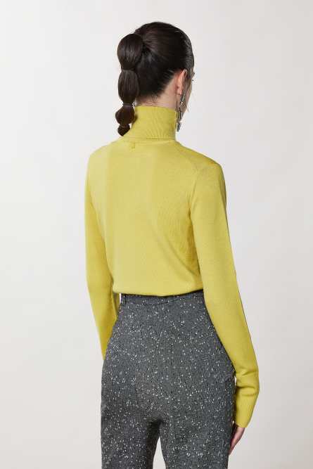 Wool turtleneck sweater, Yellow, Patrizia Pepe