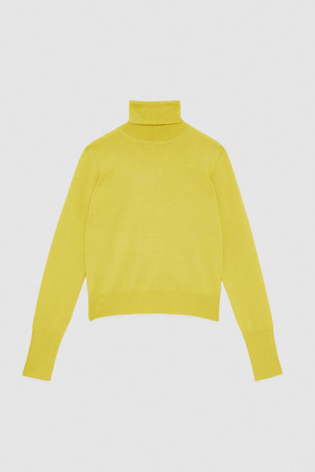 Wool turtleneck sweater, Yellow, Patrizia Pepe
