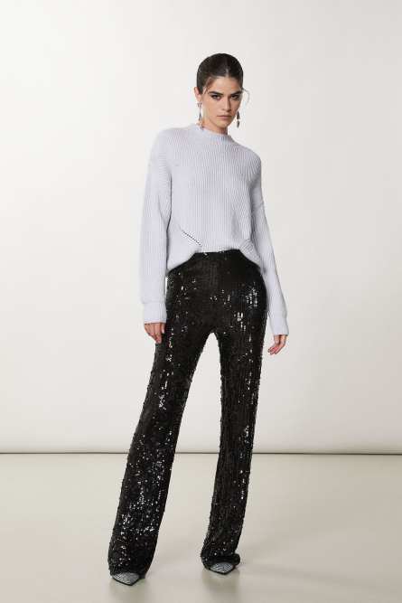 Gerippter Pullover, Weiß, Patrizia Pepe
