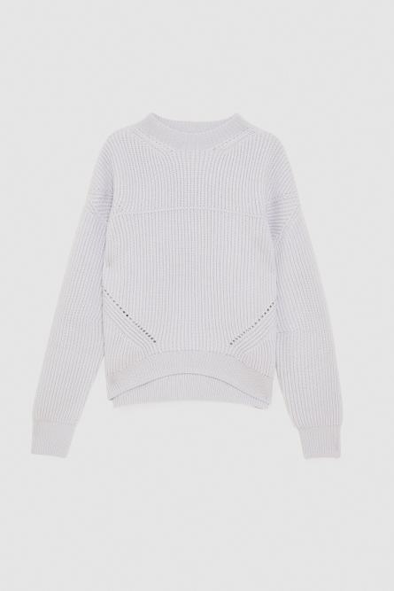 Gerippter Pullover, Weiß, Patrizia Pepe
